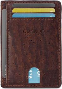 img 4 attached to 👝 Corkor Minimalist Leather Wallet: Sleek Men's Accessories for the Modern Age