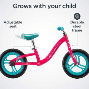 img 2 attached to 🚲 Schwinn Elm Girls Bike: 12-20 inch wheels for Ages 2 Years and Up, Pink, Purple or Teal with Adjustable Seat - Balance or Training Wheels Included