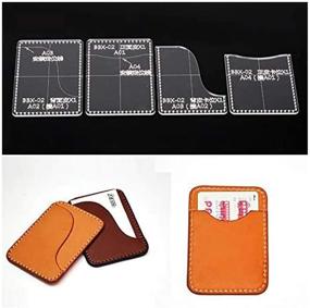 img 4 attached to 👜 Acrylic Leather Templates for NW Card Holder Bag - Patterned Acrylic Leather Pattern for Card Bag
