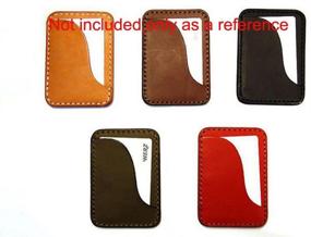 img 3 attached to 👜 Acrylic Leather Templates for NW Card Holder Bag - Patterned Acrylic Leather Pattern for Card Bag
