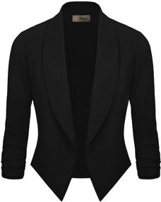 img 3 attached to Versatile Medium Double Office Blazer JK43864: Women's Clothing and Suiting must-have!