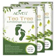 tea tree foot peel mask - exfoliating & softening treatment, effectively removes dead skin & calluses for baby soft feet - pack of 3 logo