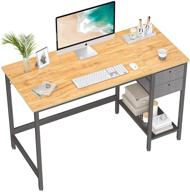 🖥️ cubiker home office computer desk: 47 inch study writing table with drawers - modern simple style pc desk in walnut logo