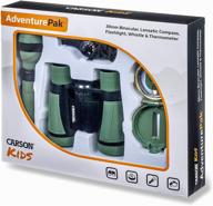 🌍 carson adventurepak for kids: 30mm field binoculars, lensatic compass, flashlight, signal whistle with built-in thermometer (hu-401), 4.2" x 2.3" x 1.5 logo