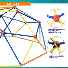 img 1 attached to 🏞️ Naissgo 6FT Climbing Dome: Upgraded Geometric Dome Climber for Kids - Supports 440lbs, Rust and UV Resistant Steel