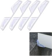 🚘 universal car door edge guards corner bumpers - set of 4pcs (clear) for enhanced protection logo