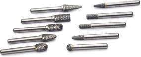 img 1 attached to 🔧 High-Quality Carbide Burr Set by JESTUOUS - 1/4 Inch Shank, Double Cut Solid Tungsten Cutting Burrs Rotary Files Bits for Die Grinder, Metal Grinding, Woodworking, Drilling, and Carving - Includes 10pcs