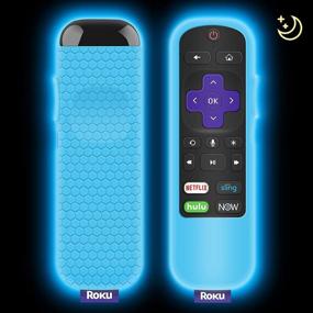 img 4 attached to Чехол для защиты пульта дистанционного управления TCL Roku TV Streaming Stick 3600R - голубой, изготовленный из силикона - ударопрочный, с антибактериальным покрытием