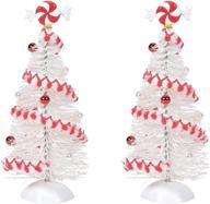 🎄 enhance your department 56 village with peppermint white sisals figurine set - multicolor, 6.125 inch logo