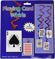 beistle 5-pack playing card whirls: add a whimsical touch to your party décor logo