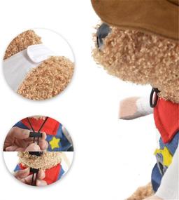 img 2 attached to 🐶 Delifur Cowboy Pet Costume with Hat: Funny Halloween Spooky Night Clothes for Dogs & Cats