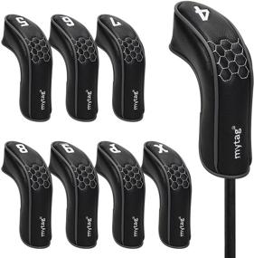 img 4 attached to 🏌️ Premium 8-Piece Golf Hybrid Headcover Set: Long and Small Head Covers for Cleveland Launcher, Majek MX4, Cobra T Rail, Wilson Launch Pad, and Tour Edge Utility Irons