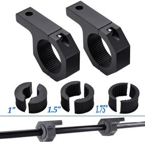 img 4 attached to Ledmircy Light Bar Mounting Bracket Kit – Universal Adjustable Holder for 1"/1.5"/1.75"/2" Bars – Ideal for Roof Roll Cages and Light Pod Clamping (2In MB4)