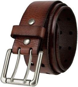 img 3 attached to 🕰️ Timeless Classic: Antique Roller Buckle Vintage Leather Men's Accessories for Belts