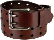 🕰️ timeless classic: antique roller buckle vintage leather men's accessories for belts logo