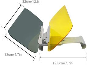 img 1 attached to Удлинитель солнцезащитного козырька в автомобиль с антибликовым дневным/ночным блокиратором солнечных лучей для лобового стекла - увеличивает видимость и безопасность вождения в автомобилях, внедорожниках, грузовиках и прицепах.