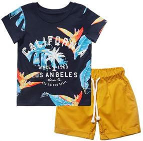 img 4 attached to 👕 POBIDOBY Toddler T Shirt Engineering Boys' Clothing Set - Trendy and Stylish!