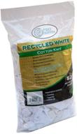 professional painter's cotton wiping cloths - white knit rags, recycled for staining, polishing, cleaning, lint-free & scratch-free, 2 lb bag logo