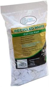 img 4 attached to Professional Painter's Cotton Wiping Cloths - White Knit Rags, Recycled for Staining, Polishing, Cleaning, Lint-Free & Scratch-Free, 2 LB Bag