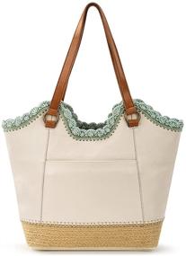 img 1 attached to 👜 Sak Leather Shopper Buttercup Espadrille: Stylish Women's Handbags, Wallets, and Top-Handle Bags for Every Occasion