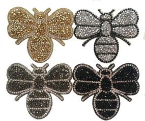 img 4 attached to Yazon Crystals Patches: Stunning Rhinestone Appliques for Sewing Projects