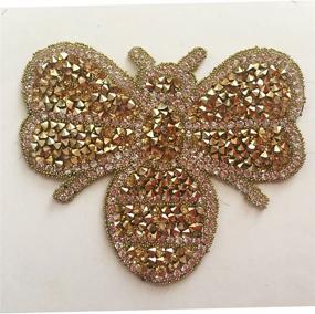 img 3 attached to Yazon Crystals Patches: Stunning Rhinestone Appliques for Sewing Projects