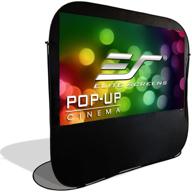 🎥 elite screens 84-inch 16:9 portable outdoor fast folding projector screen with self standing design, ultra-light weight, quick collapsible, carrying bag included - pop-up cinema, us based company, 2-year warranty - pop84h logo