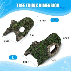 img 2 attached to 🐠 AQQA Aquarium Hollow Tree Trunk Ornament: Enhance Your Fish Tank with Realistic Simulation Wood Decor and Hideout Caves