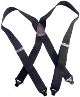 42-inch teen black ski and sports suspenders with grip technology: optimal hold for teens logo