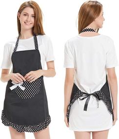 img 3 attached to 👩 HANERDUN Women's Kitchen Apron with Pocket - Cooking Apron for Ladies