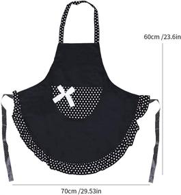 img 1 attached to 👩 HANERDUN Women's Kitchen Apron with Pocket - Cooking Apron for Ladies