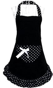 img 4 attached to 👩 HANERDUN Women's Kitchen Apron with Pocket - Cooking Apron for Ladies