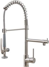 img 4 attached to 🚰 Fapully Commercial Kitchen Faucet with Pull Down Sprayer - Brushed Nickel Finish