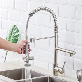 img 1 attached to 🚰 Fapully Commercial Kitchen Faucet with Pull Down Sprayer - Brushed Nickel Finish