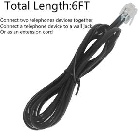 img 3 attached to 📞 Enhance Your Landline Communication with SINCODA 2-Pack 6ft Telephone Cord Kit - Includes Extension Cord and 2-Way RJ11 Adapter