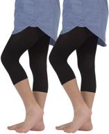 👧 calzitaly girls cropped footless tights, semi-opaque sheer leggings, 40 den - pack of 2 logo
