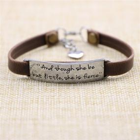 img 3 attached to Women's UNQJRY Leather Bracelet - 💖 Inspirational Birthday Gift with Vintage Novelty Design