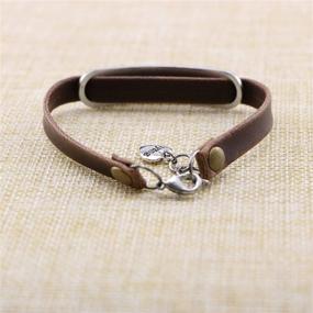img 1 attached to Women's UNQJRY Leather Bracelet - 💖 Inspirational Birthday Gift with Vintage Novelty Design