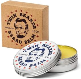 img 3 attached to 🧔 Twin Beards Sandalwood Beard Balm - Improve Softness & Thickness with Cocoa Butter, Bees Wax & Jojoba Oil - 3.5 oz