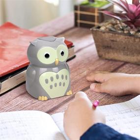 img 2 attached to 🦉 Eagle Owl Electric Pencil Sharpener - Cute Cartoon Animal Design - Battery Powered (Owl)