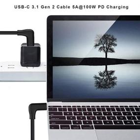 img 3 attached to 💻 6.6ft QCEs USB C to USB C Cable 3.1 Gen 2 - Right Angle, High-Speed 10Gbps Data Transfer, 100W Power Delivery Charging, 4K Video Display Support - Compatible with MacBook Pro/Air 2019, iPad Pro, Galaxy S20/Note 10, Pixel 3/4 XL, Oculus Quest