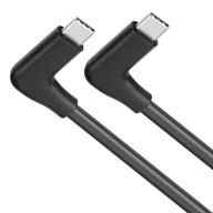 💻 6.6ft qces usb c to usb c cable 3.1 gen 2 - right angle, high-speed 10gbps data transfer, 100w power delivery charging, 4k video display support - compatible with macbook pro/air 2019, ipad pro, galaxy s20/note 10, pixel 3/4 xl, oculus quest logo