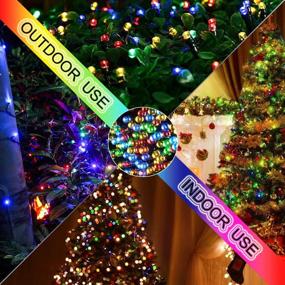 img 3 attached to 🎄 Colorful Indoor Christmas String Lights - Waterproof Fairy Twinkle Halloween Lights for New Year, Tree, Wedding, Patio - 220 LEDs 82ft/25m, 8 Modes