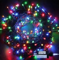 🎄 colorful indoor christmas string lights - waterproof fairy twinkle halloween lights for new year, tree, wedding, patio - 220 leds 82ft/25m, 8 modes logo