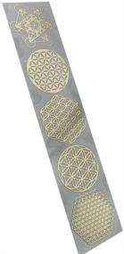 img 4 attached to 🌼 MetalArtern Flower of Life Gold and Chrome Silver Mini Metal Sticker for DIY on Mobile Phone (Golden)