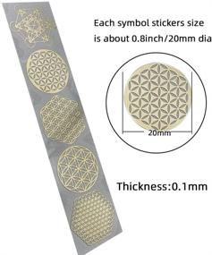 img 2 attached to 🌼 MetalArtern Flower of Life Gold and Chrome Silver Mini Metal Sticker for DIY on Mobile Phone (Golden)