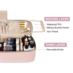 img 2 attached to Efficiently Organize Your Travel Essentials with BAGSMART Makeup Cosmetic Toiletry Organizer Travel Accessories