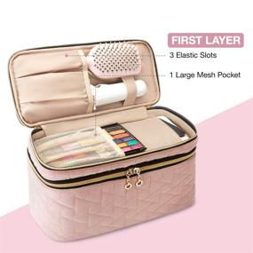 img 3 attached to Efficiently Organize Your Travel Essentials with BAGSMART Makeup Cosmetic Toiletry Organizer Travel Accessories