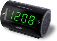 🕰️ enhanced jensen jcr-210 am/fm digital dual alarm clock radio with soothing nature sounds logo