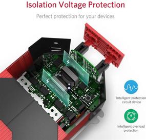 img 2 attached to Лучший инвертор питания для автомобиля BESTEK 400 Вт: адаптер DC 12 В на AC 110 В с 5А 4 портами USB для зарядки
